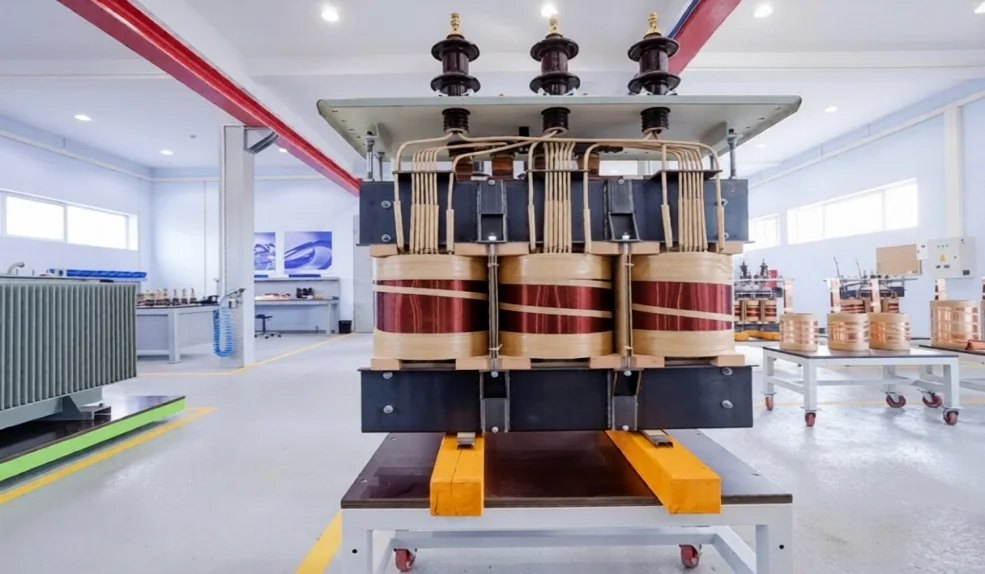 Industrial transformer equipment prepared for electrical service